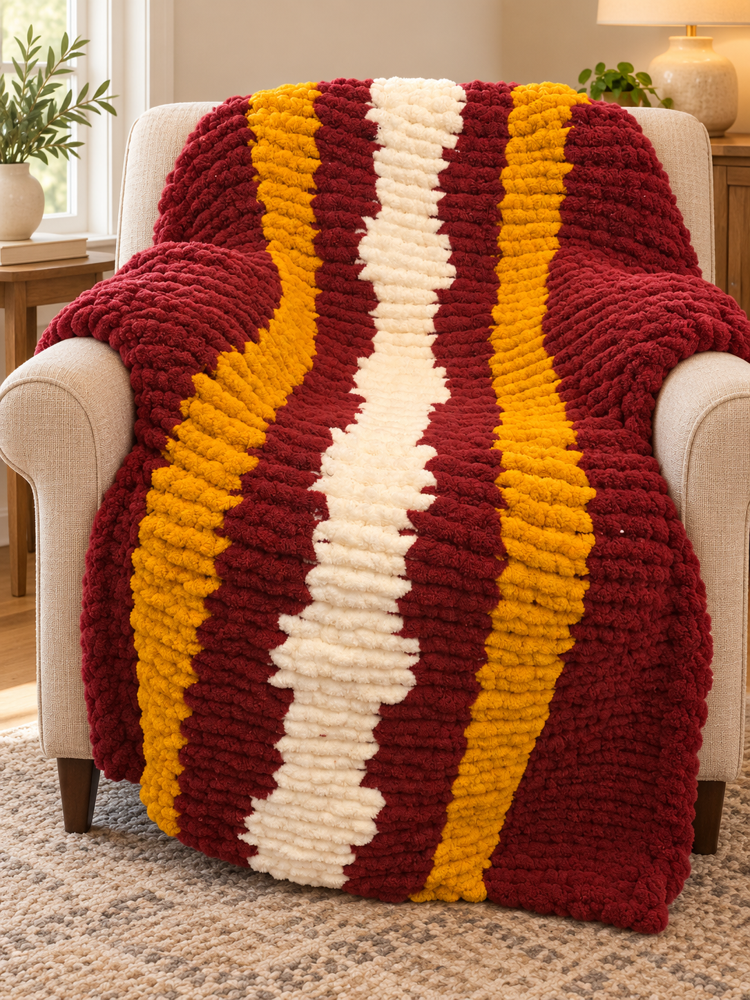 Football Laces illustrated blanket design preview