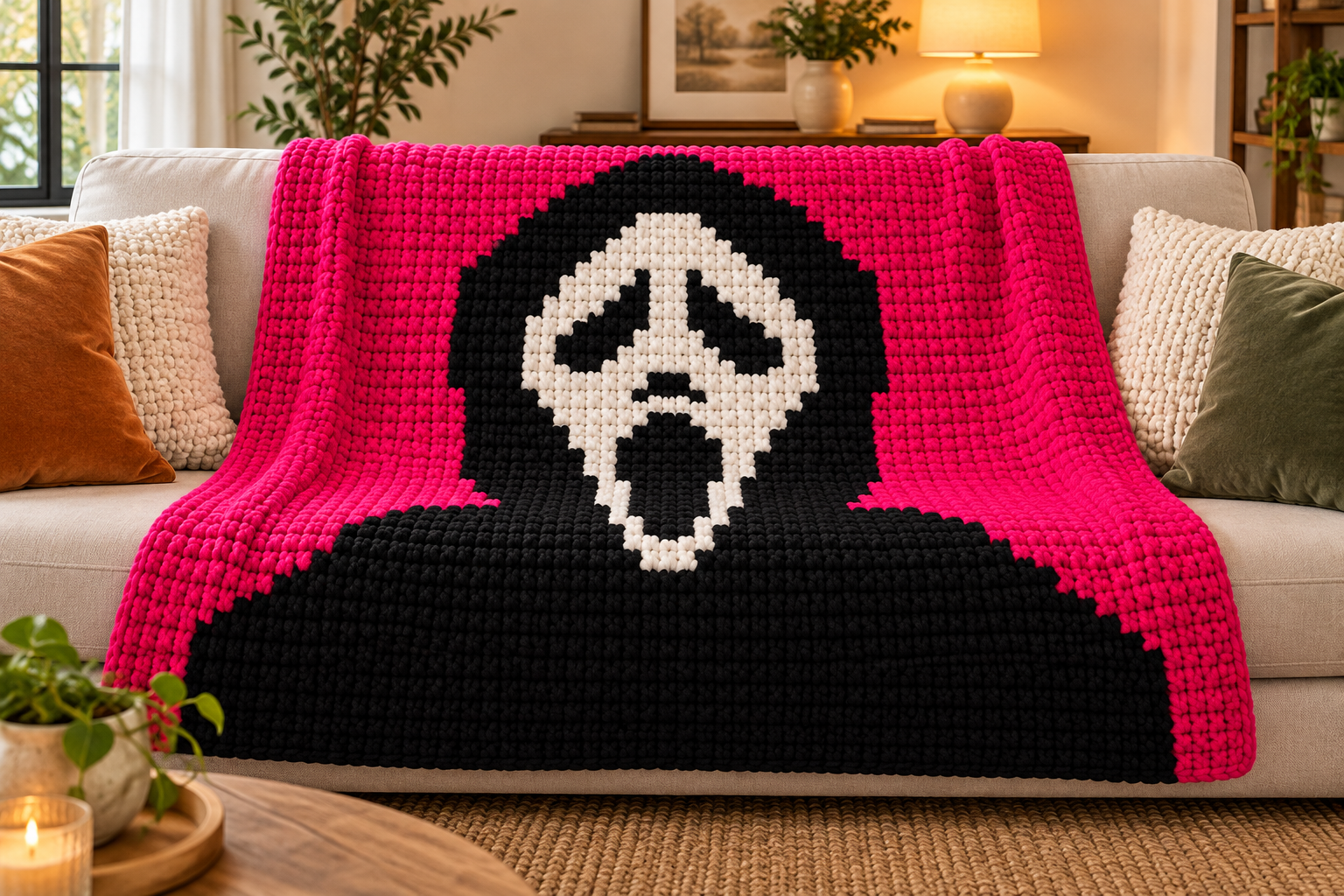 Midnight Caller illustrated blanket design preview