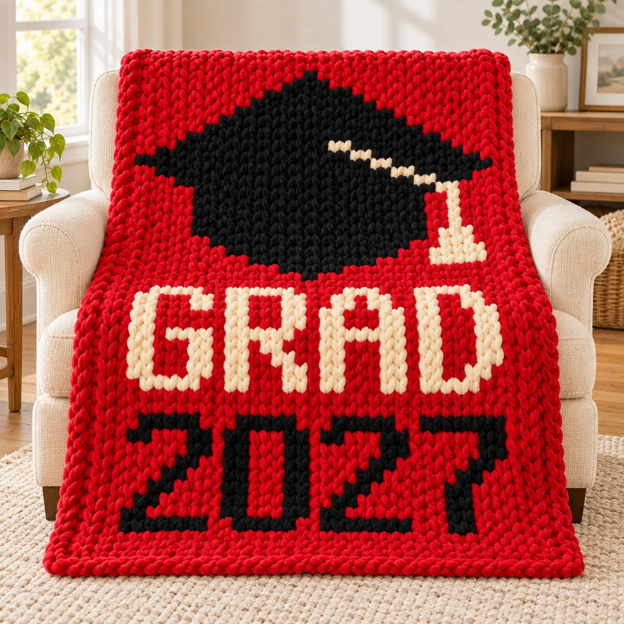 Grad 2027 illustrated blanket design preview