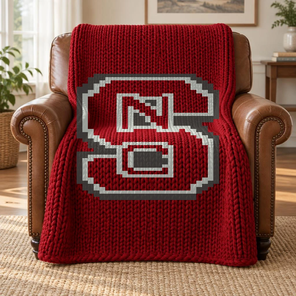 NC State illustrated blanket design preview