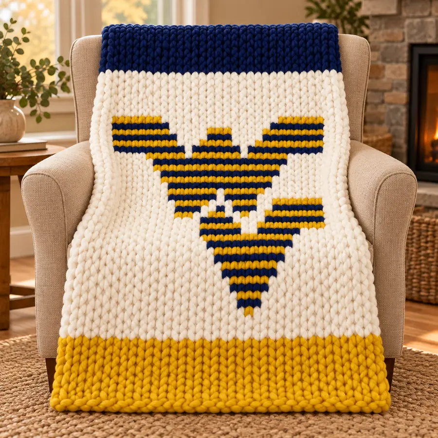 West Virginia illustrated blanket design preview